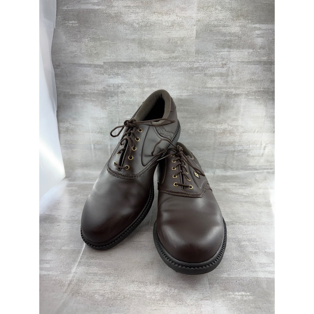 FootJoy Men Brown Lace Up Golf Shoes Soft Spikes 45356 Size 12 M